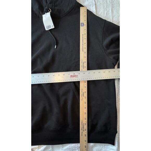 H&M Black Hoodie Hooded Sweatshirt Women's Loose Fit  XXL NEW NWT - Picture 2 of 6